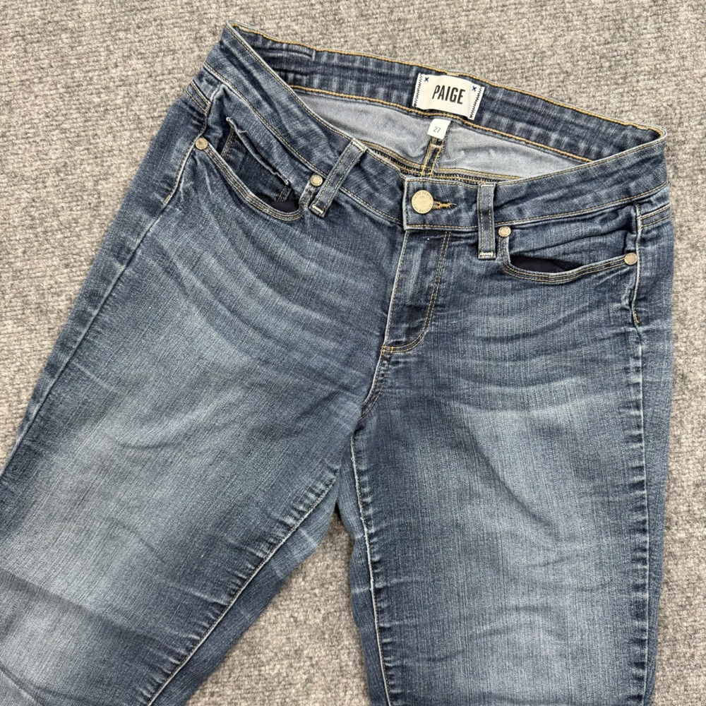 PAIGE Kylie Crop Jeans Size 27 Deep Purple Stretch Denim Women's